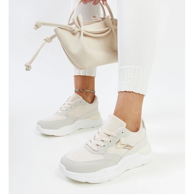 D/GMR Beige sneakers on the Nereida platform 2