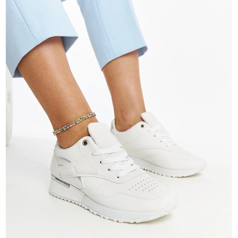 D/GMR Tasnim white snakeskin sneakers 2