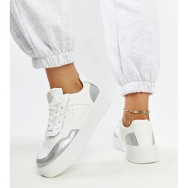 D/GMR White and silver sneakers with a thick Rumai sole 2