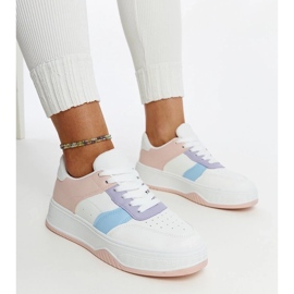 D/GMR White and pink sneakers with a thicker Rafida sole 1