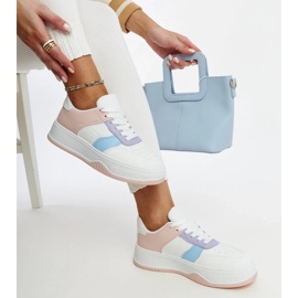 D/GMR White and pink sneakers with a thicker Rafida sole 2