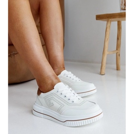 Beige leather sneakers rushd 2