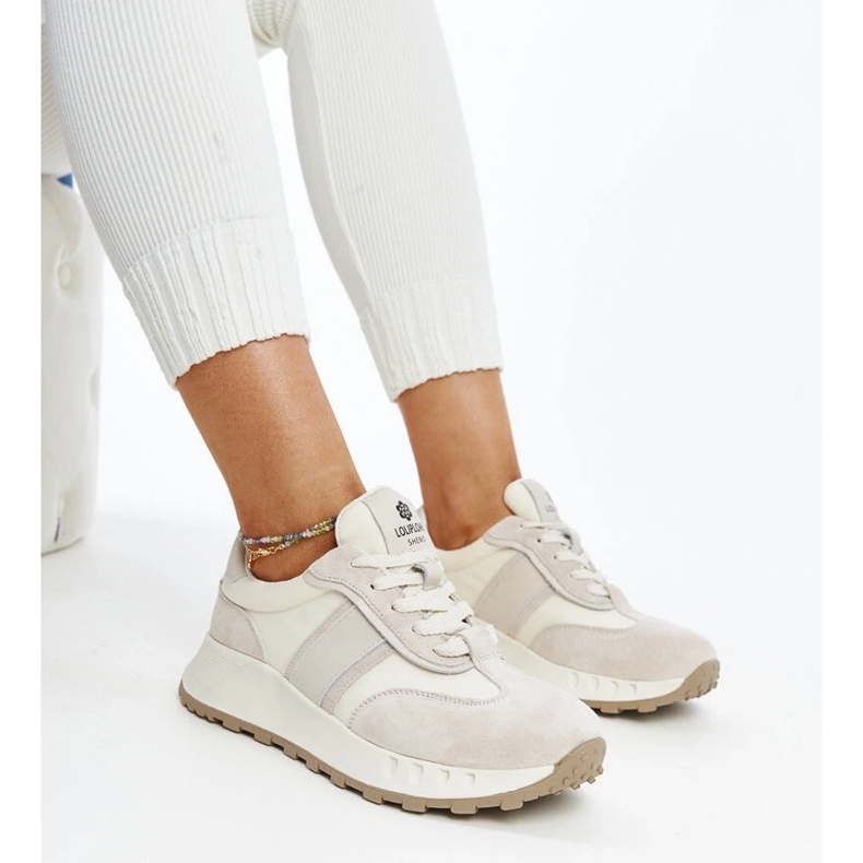 Gray leather sneakers by Nahas grey 2