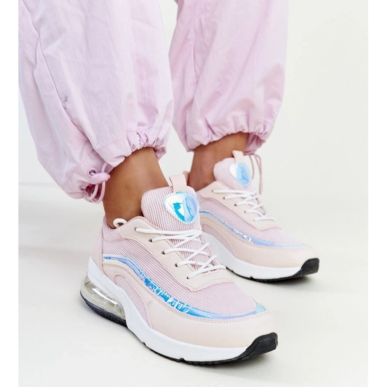 Pink sneakers with a Jelek hologram 1
