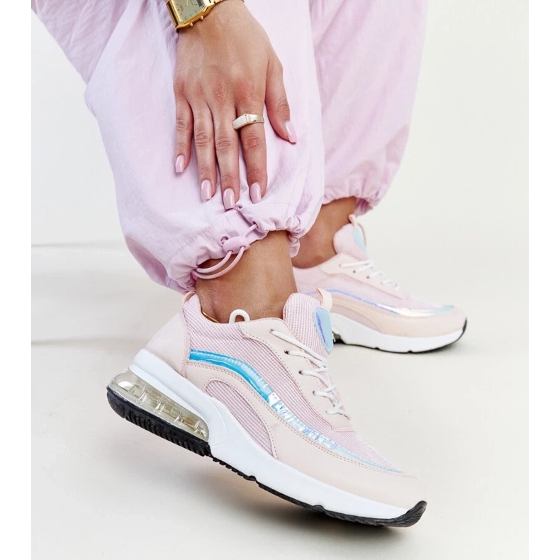 Pink sneakers with a Jelek hologram 2