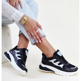 Black sneakers with a thick Matea sole 1