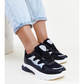 Black sneakers with a thick Matea sole 2