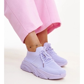 Purple sneakers with a massive Kassi sole 1