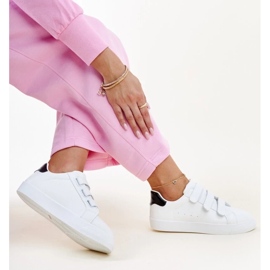 White and black velcro sneakers by Samala 2