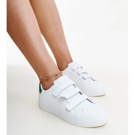 White and green Samala velcro sneakers 1