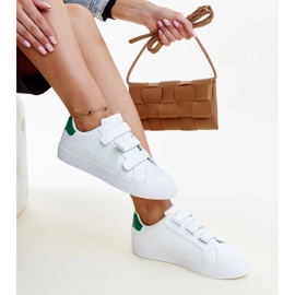 White and green Samala velcro sneakers 2