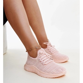 Pink Milena fabric sneakers 1