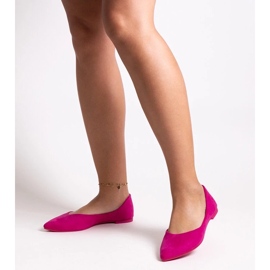 Mays pointy toe ballet flats pink 1