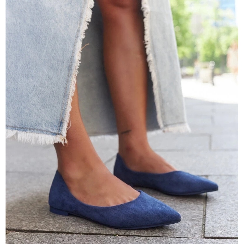 Mays pointy toe ballet flats blue 2
