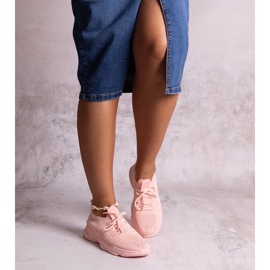 D/CEO Madi pink fabric sneakers 1 D/CEO Madi pink fabric sneakers 1