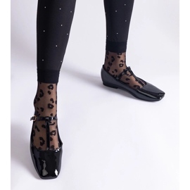 D/CEO Black patent ballet flats with a Marseille belt 1 D/CEO Black patent ballet flats with a Marseille belt 1