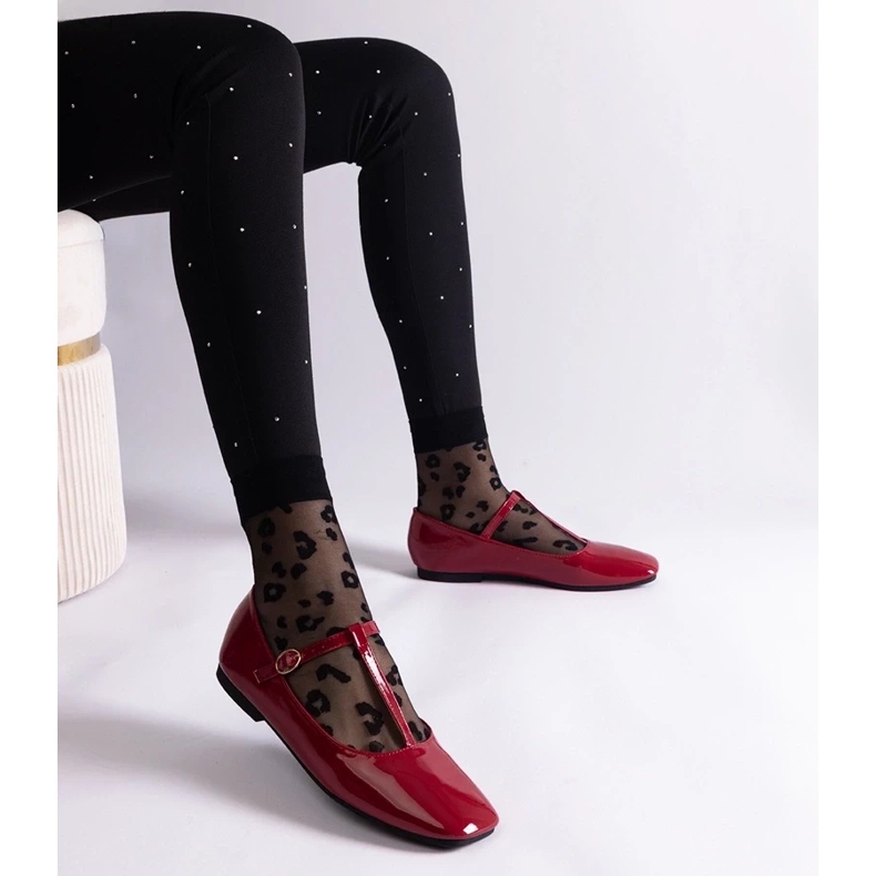 D/CEO Red varnished ballerinas with marseille belt 2