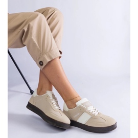 D/CEO Beige sneakers on the Puente stitching platform 2