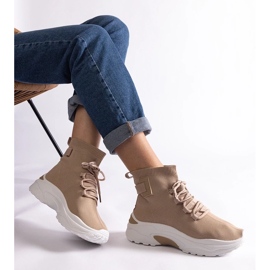 D/CEO Beige sneakers with an elastic upper by Arredon 1