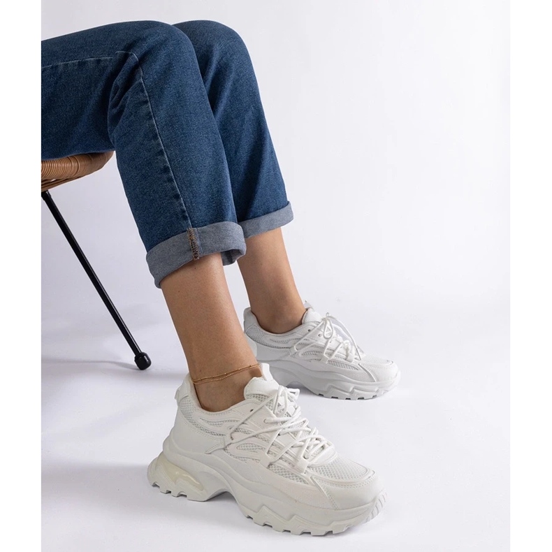 D/CEO White sports sneakers with a massive Roxana sole 1 D/CEO White sports sneakers with a massive Roxana sole 1