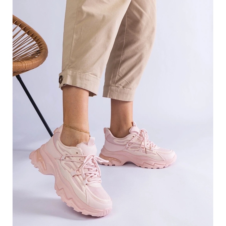 D/CEO Pink sports sneakers on the massive roxana sole 2 D/CEO Pink sports sneakers on the massive roxana sole 2