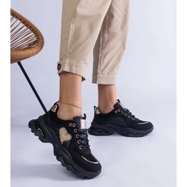 D/CEO Black sneakers on a platform with Martinez heart 2