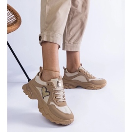 D/CEO Brown sneakers on a platform with Martinez heart 2