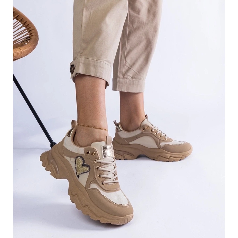 D/CEO Brown sneakers on a platform with Martinez heart 2