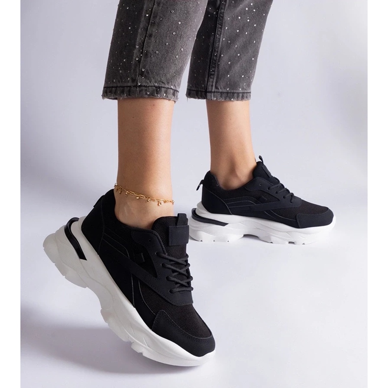 D/CEO Black sneakers with a thicker sole by Guerrera 1