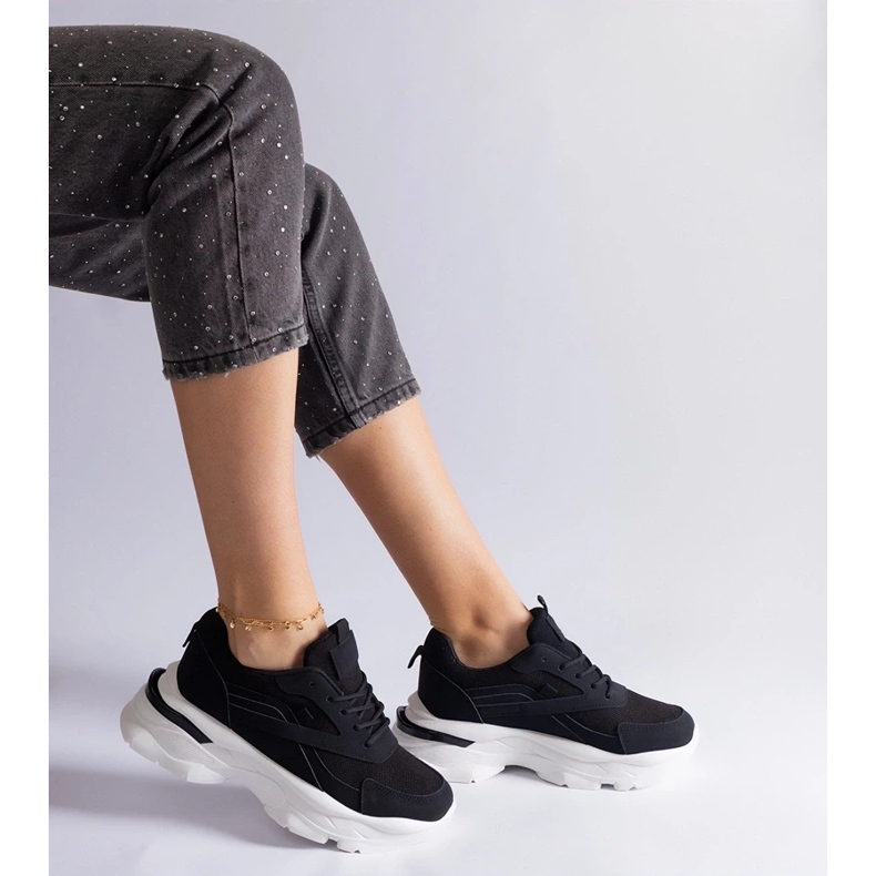 D/CEO Black sneakers with a thicker sole by Guerrera 2