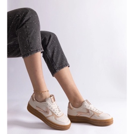 D/CEO Beige sneakers with a Quica rubber sole 2