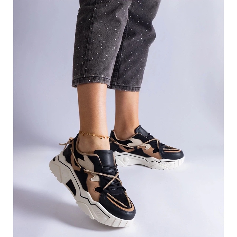 D/CEO Black sneakers decorated with a Valdez zircon string 2