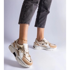 D/CEO Beige sneakers decorated with a zircon Valdez string 2