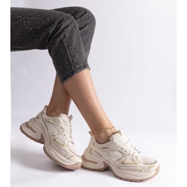 D/CEO Beige sneakers with a massive Adom sole 2