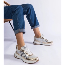 D/CEO Material Sneakers Sneakers with Elayne gold inserts golden 2 D/CEO Material Sneakers Sneakers with Elayne gold inserts golden 2