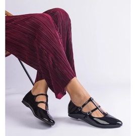 D/CEO Black lacquered ballerinas with marinos buckle 1