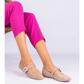 D/CEO Beige ballerinas decorated with a buckle with Demetra crystals 1