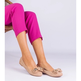 D/CEO Beige classic ballerinas with a MASOL bow 1