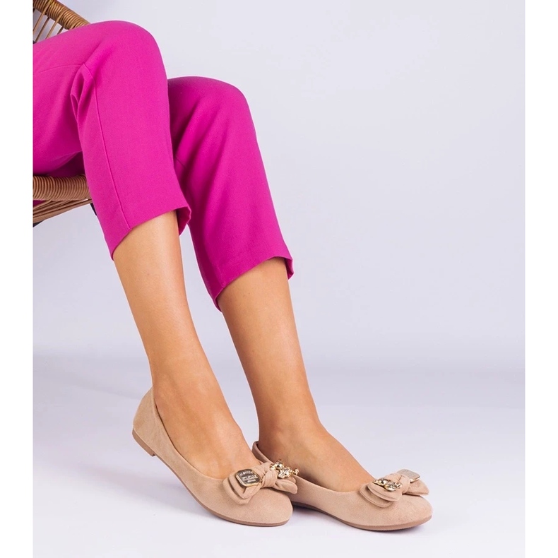 D/CEO Beige classic ballerinas with a MASOL bow 1 D/CEO Beige classic ballerinas with a MASOL bow 1