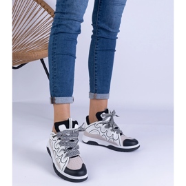 Black women's sneakers with decorative lacing 1 Black women's sneakers with decorative lacing 1