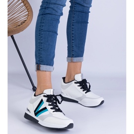 White women's sneakers on a hidden wedge 1 White women's sneakers on a hidden wedge 1