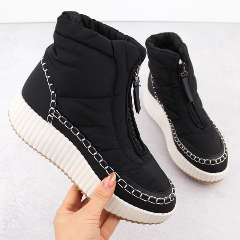 Women's snow boots Potocki Z24-72300 black 1 Women's snow boots Potocki Z24-72300 black 1