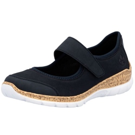Rieker N42B0-14 Velcro shoes navy blue 1