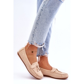 Seastar Women's suede beige loafers 2