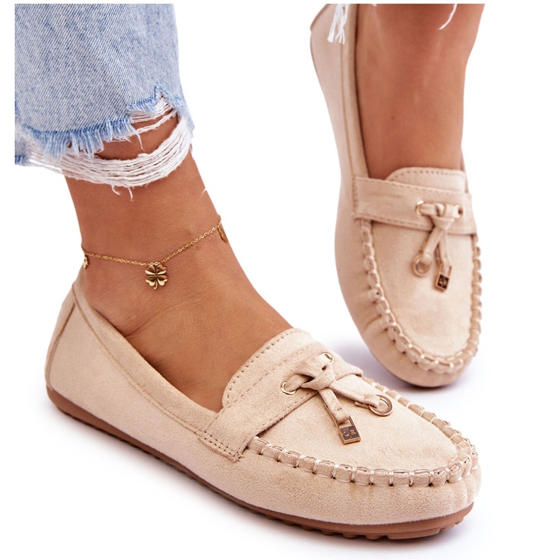 Seastar Women's suede beige loafers 5