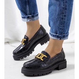 D/CEO Black loafers on a high Zanen sole 1