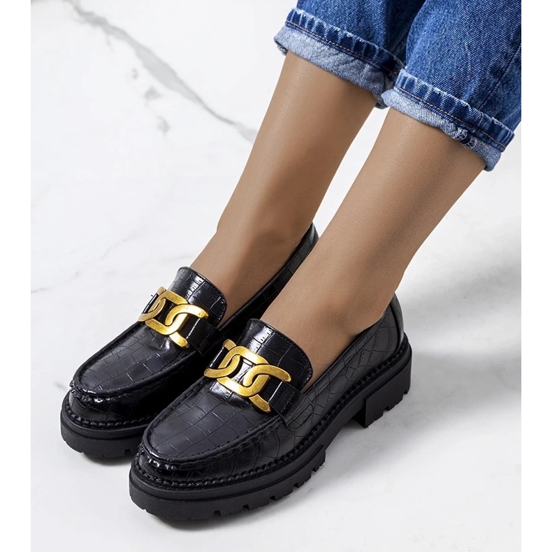 D/CEO Black loafers on a high Zanen sole 2