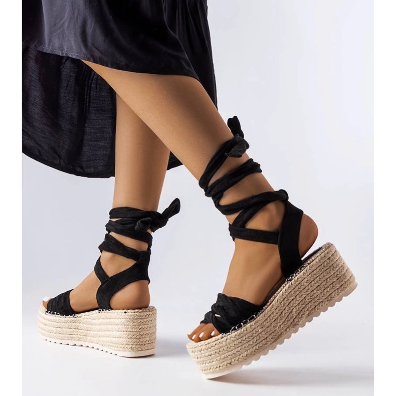 D/CEO Black platform espadrilles from Loiseau 1
