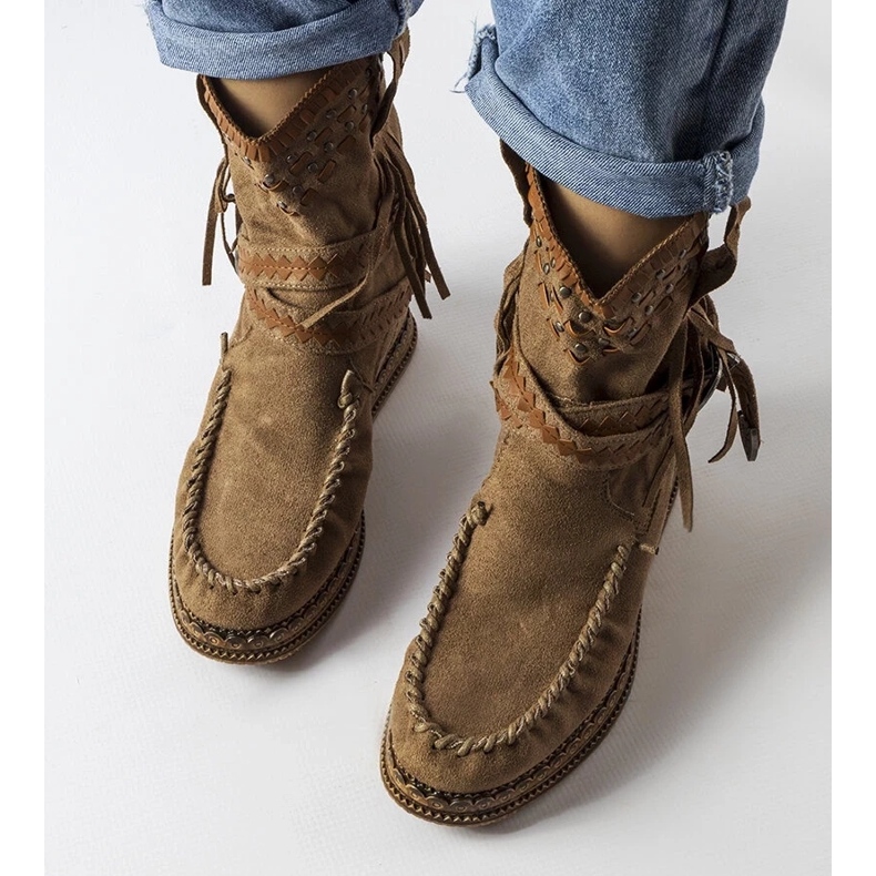 D/CEO Dark brown wedge boots from Beausoleil 2