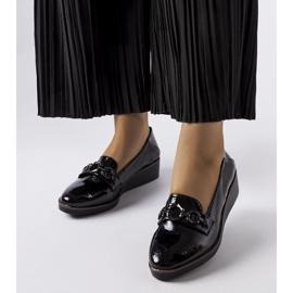 D/CEO Black patent wedge loafers from Erin 1